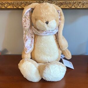 Plush Bunny. Baby safe with matching hair scrunchy around neck. Soft eyes. NWT